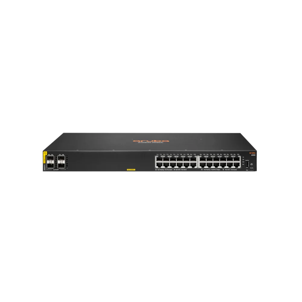 Switch HPE Aruba CX 6000 24G 4SFP R8N87A 24 Puertos Gigabit 4x 1G SFP R8N87-60001 Producto de Segundo Uso