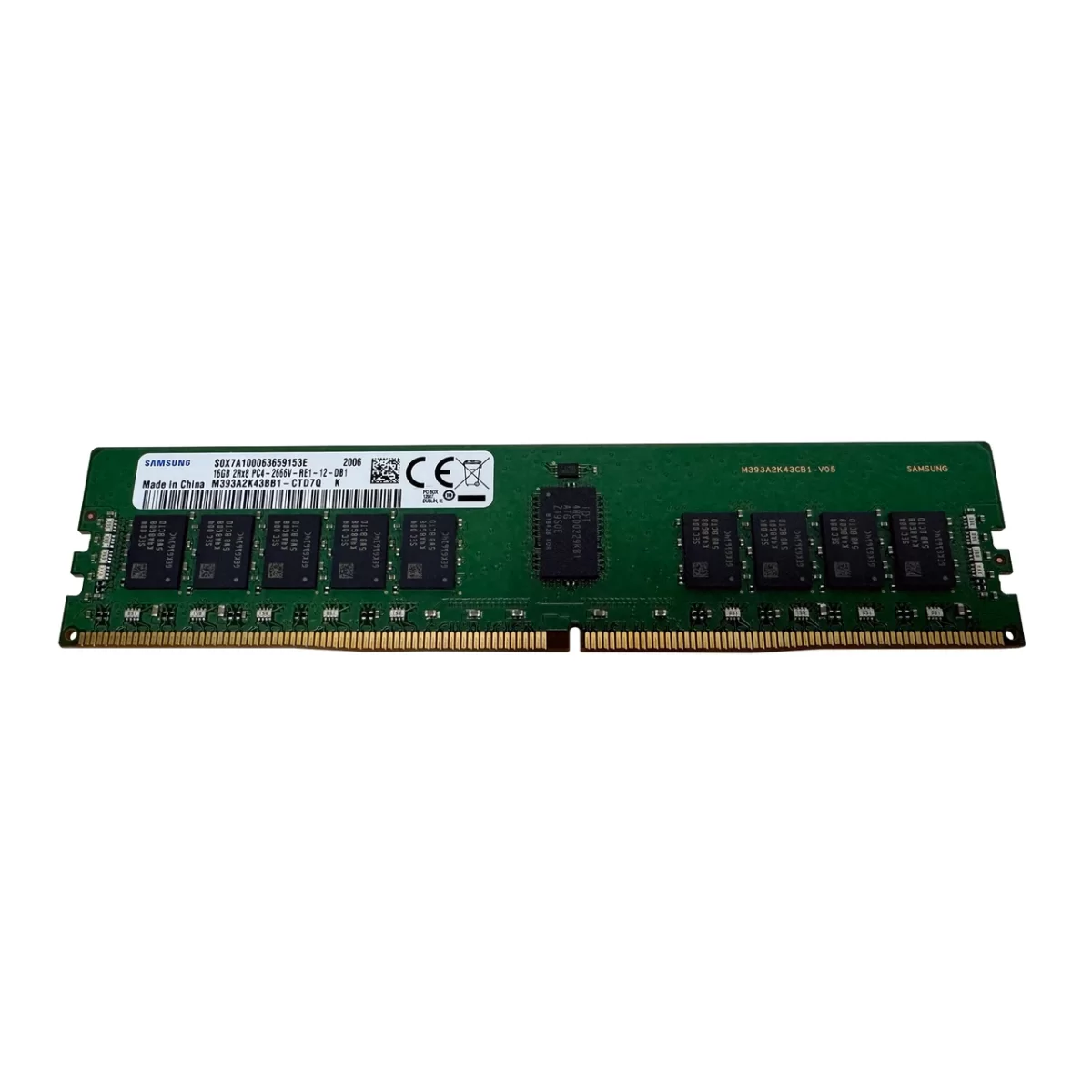 Memoria 16GB DDR4 PC4-2666V RDIMM RDIMM HMA82GR7CJR8N-VK / M393A2K43BB1-CTD6Q - Producto de Segundo uso