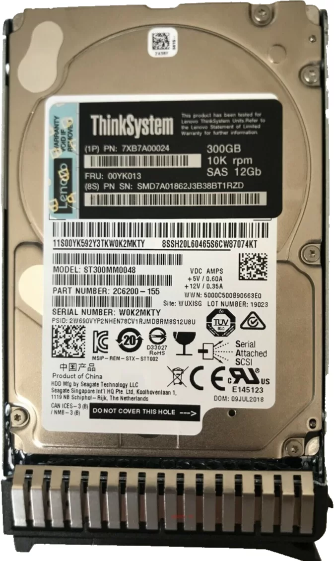 Disco Duro Lenovo ThinkSystem 2.5 300GB 10K SAS 12Gb Hot Swap 512n HDD - 7xb7a 00YK013